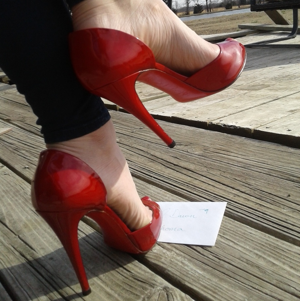 Red Christian Louboutin heels size 39.5